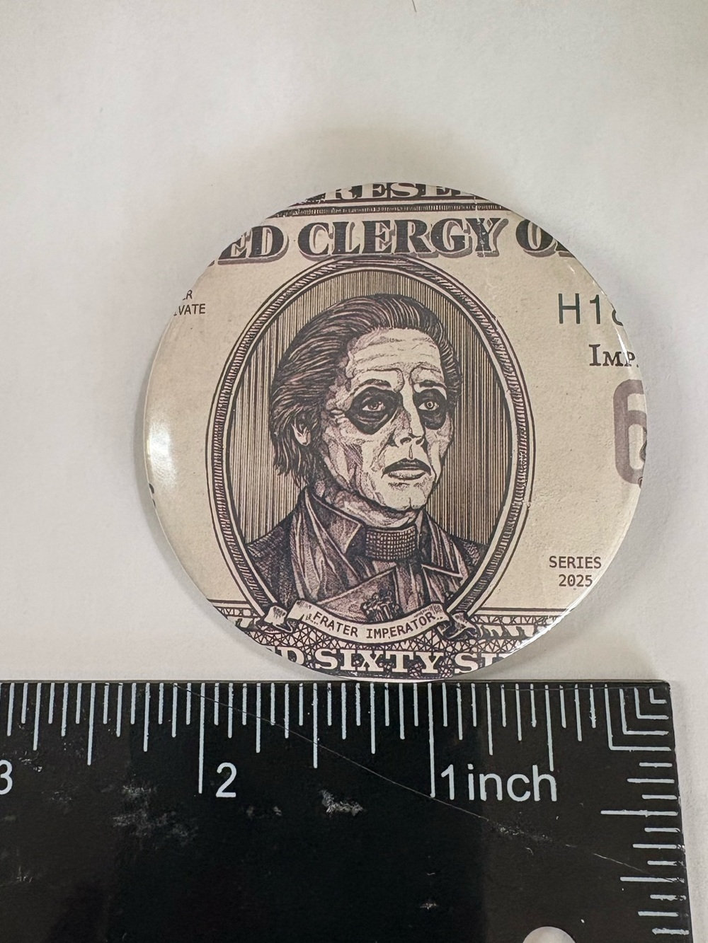 Ghost Band Mummy Dust Money 2.25” Pin - Picture 3 of 3